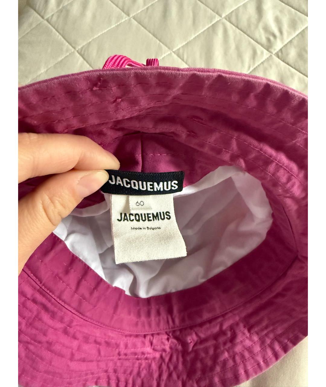 JACQUEMUS Розовая хлопковая шляпа, фото 3