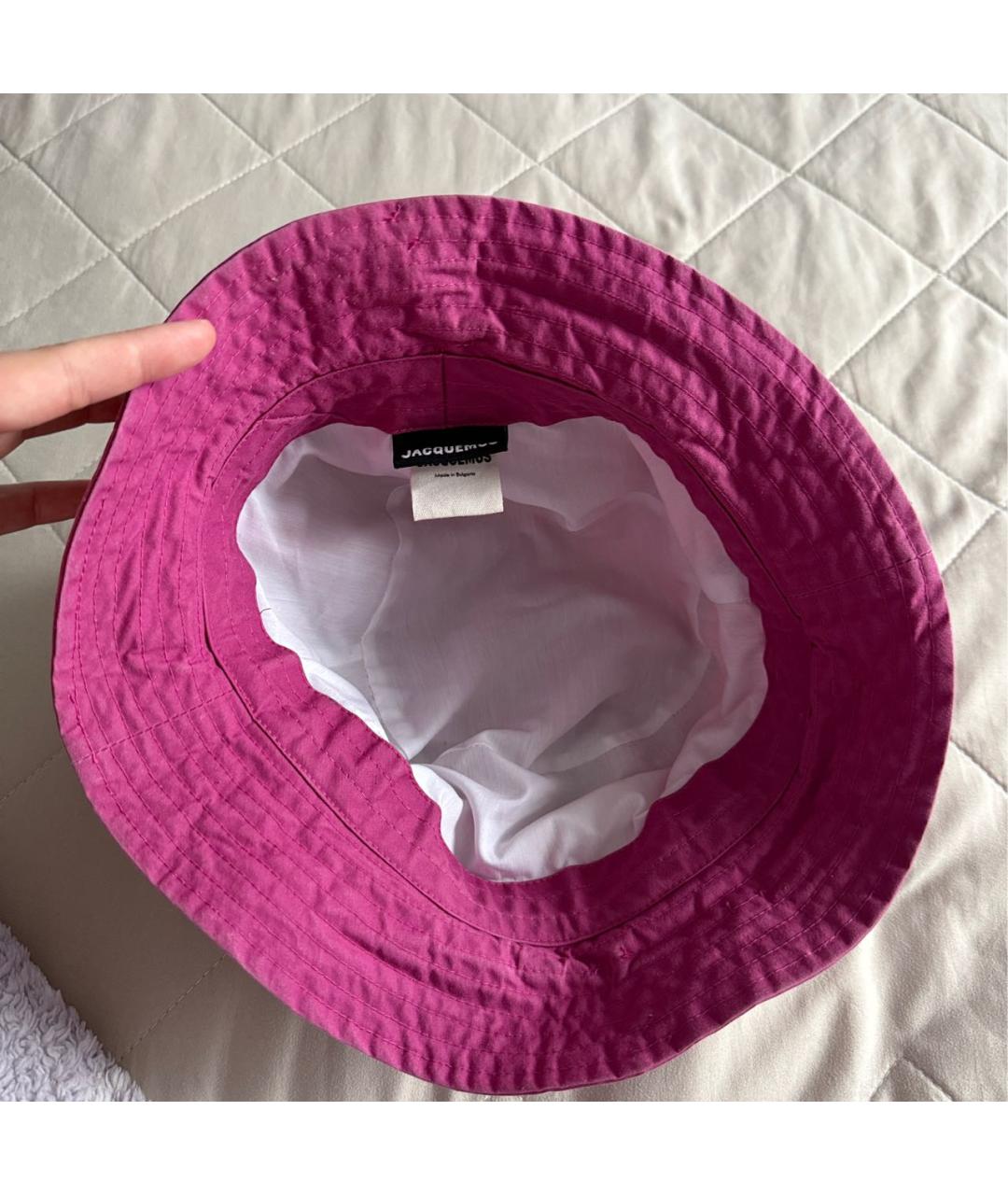 JACQUEMUS Розовая хлопковая шляпа, фото 2
