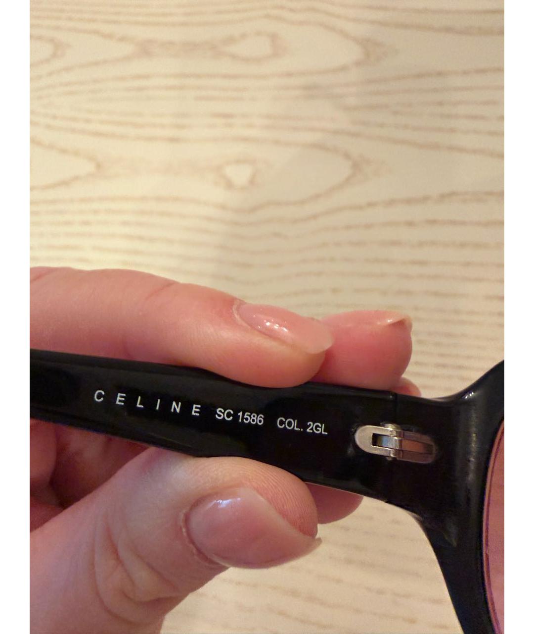CELINE Красные пластиковые солнцезащитные очки, фото 5
