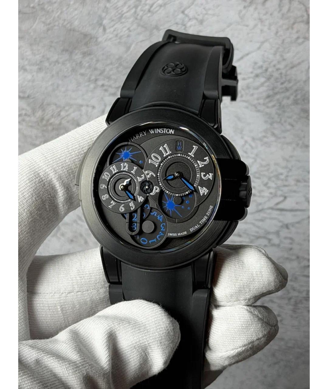Harry Winston Черные металлические часы, фото 2