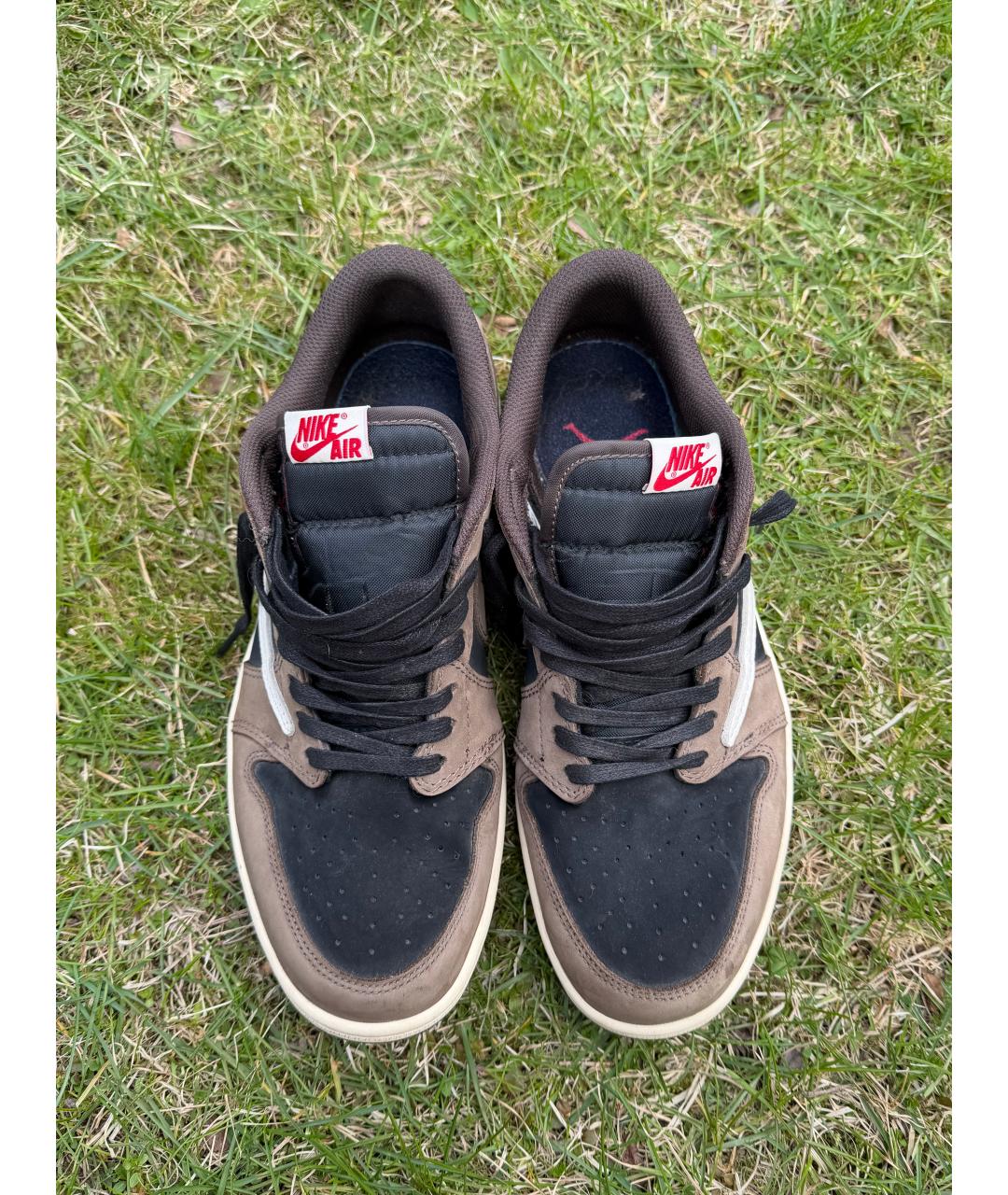 NIKE Черные кожаные низкие кроссовки / кеды, фото 2