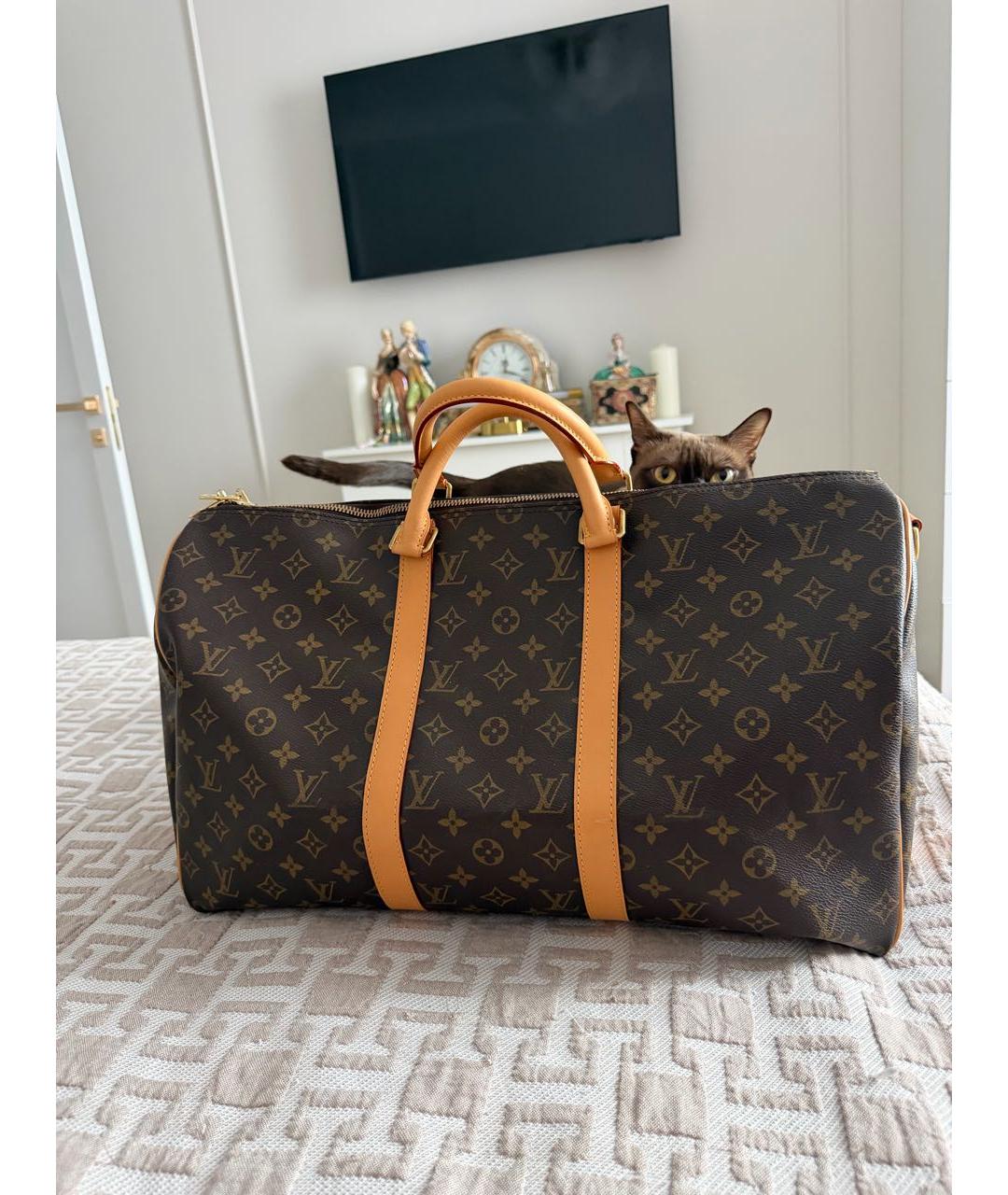 LOUIS VUITTON Коричневая дорожная/спортивная сумка, фото 5