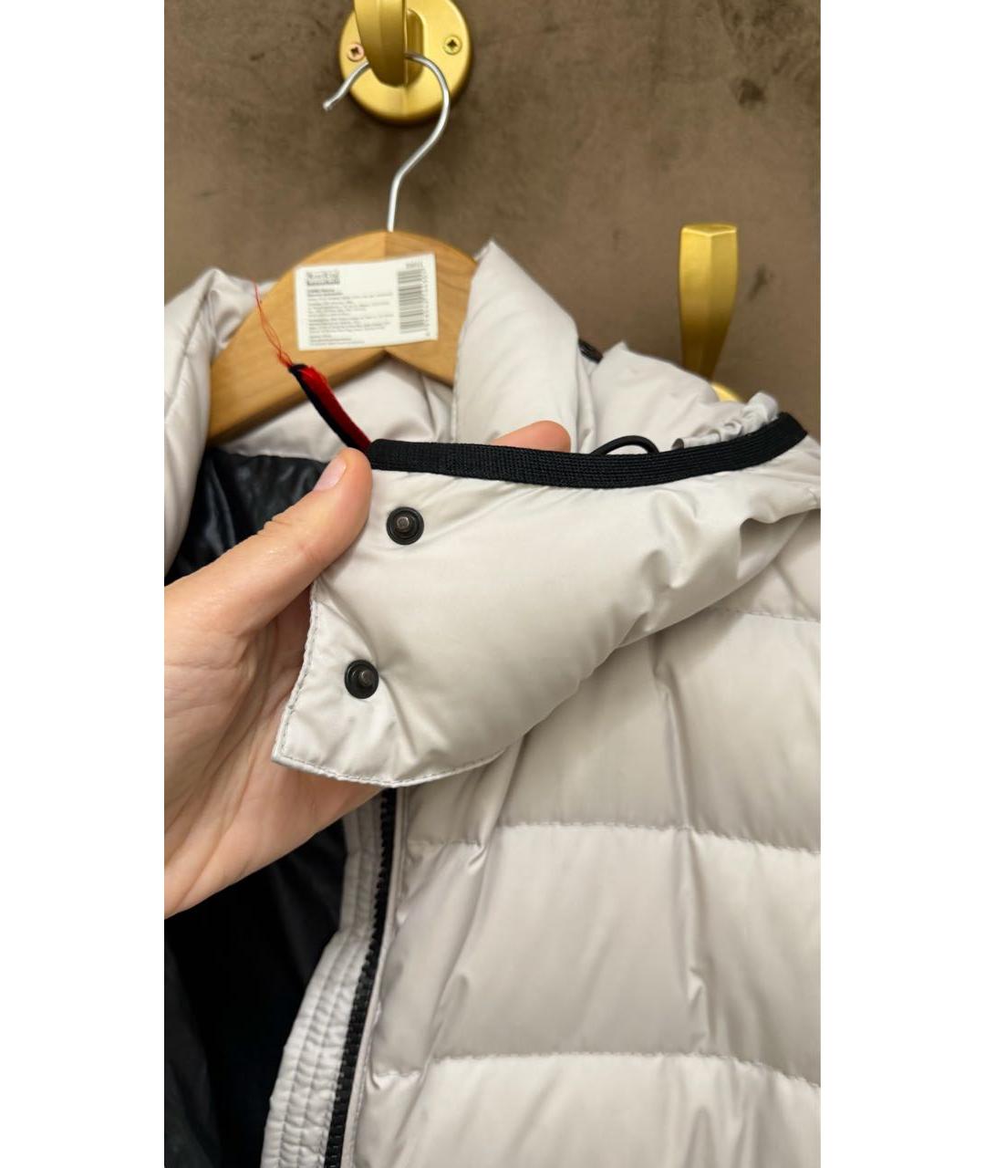 MONCLER Бежевый меховой пуховик, фото 8