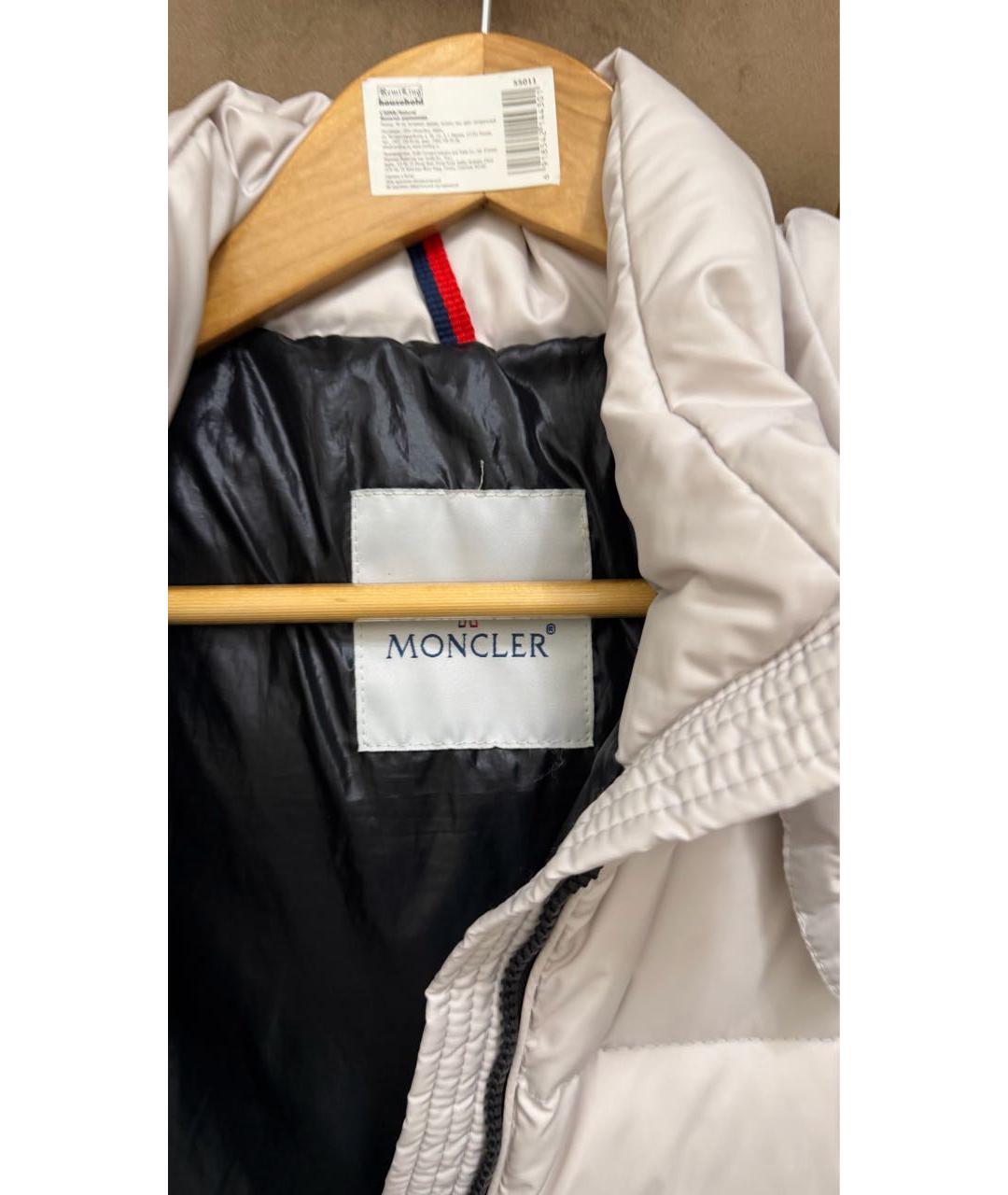 MONCLER Бежевый меховой пуховик, фото 6