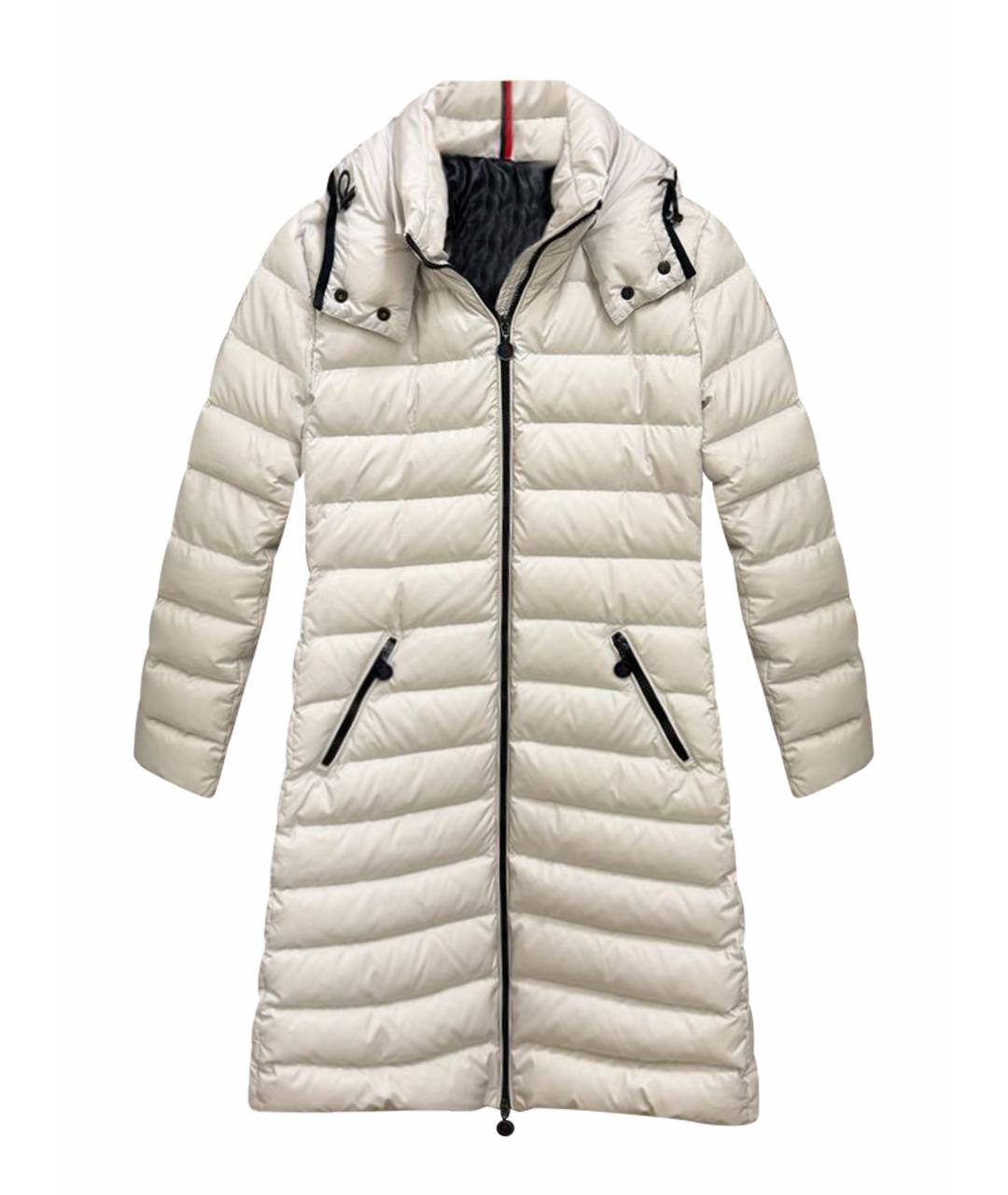MONCLER Бежевый меховой пуховик, фото 1