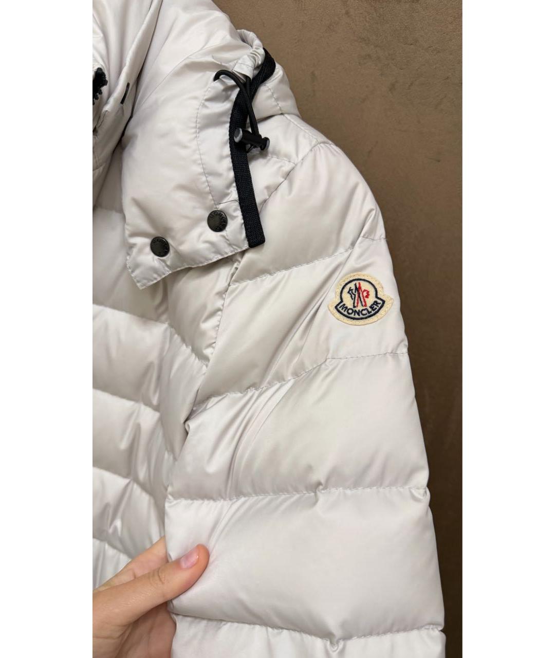 MONCLER Бежевый меховой пуховик, фото 4