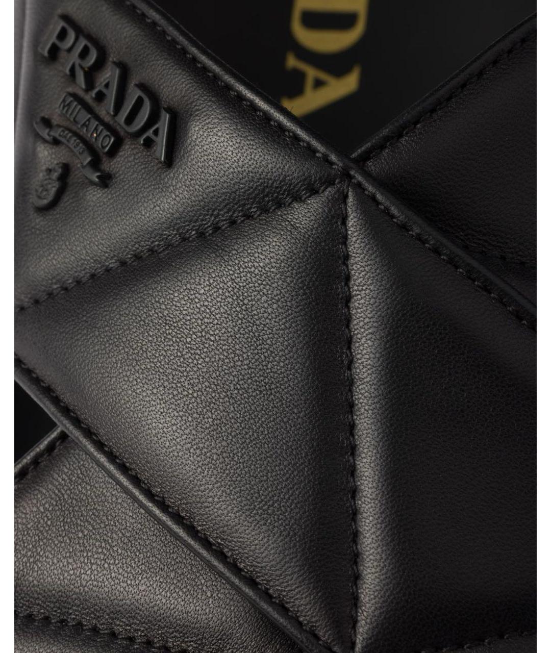 PRADA Черные кожаные сандалии, фото 5