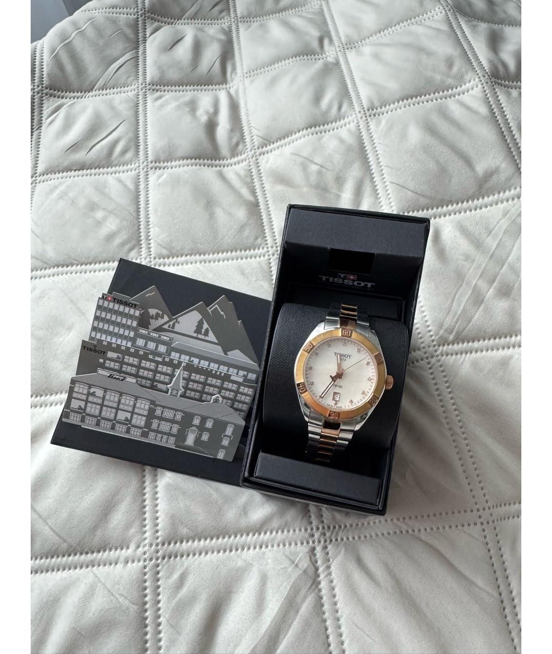 TISSOT Золотые стальные часы, фото 4