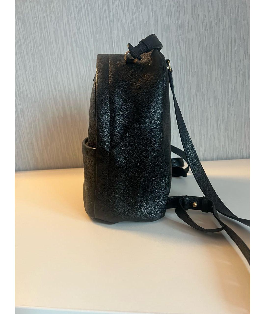 LOUIS VUITTON Черный кожаный рюкзак, фото 3