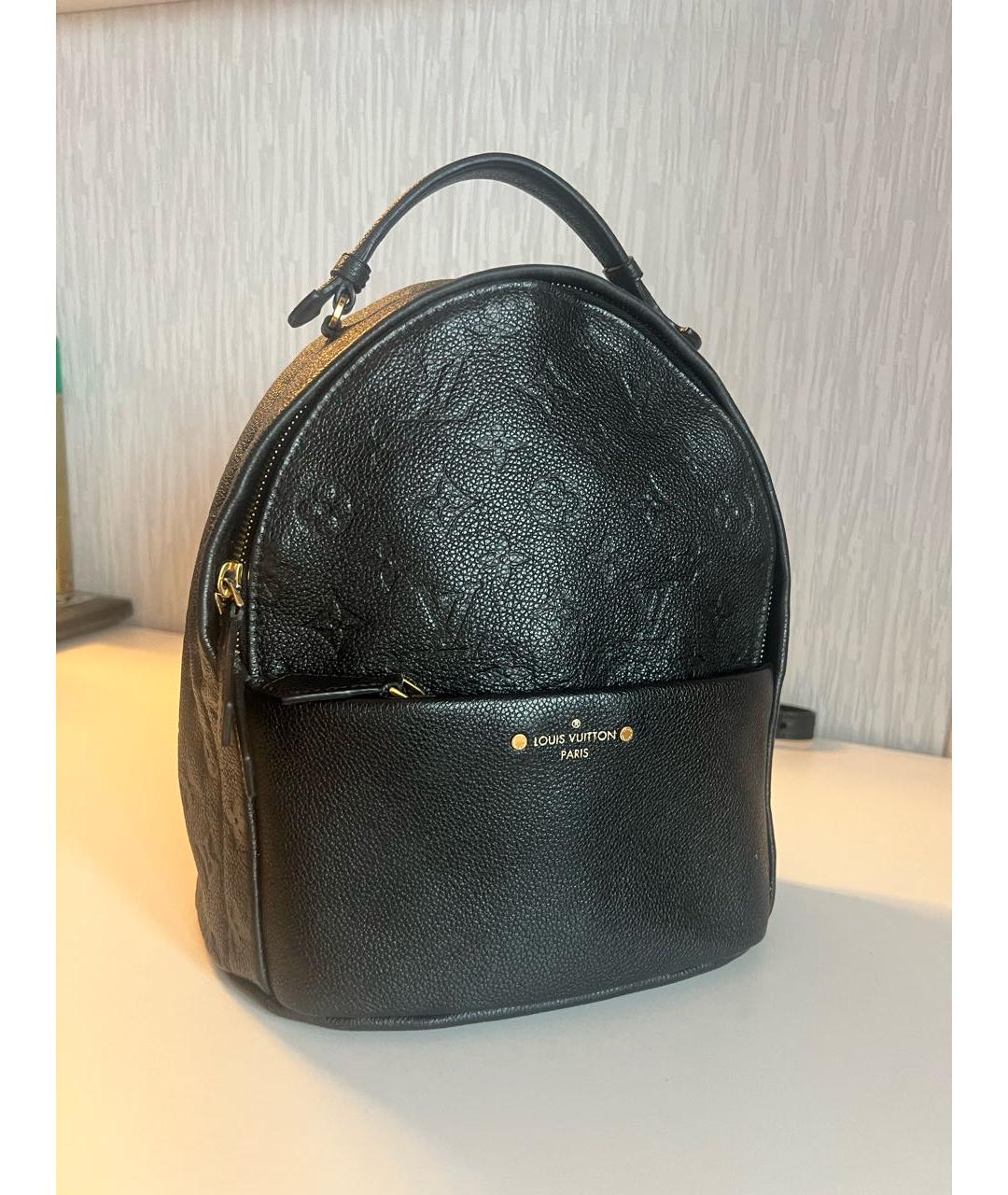 LOUIS VUITTON Черный кожаный рюкзак, фото 6
