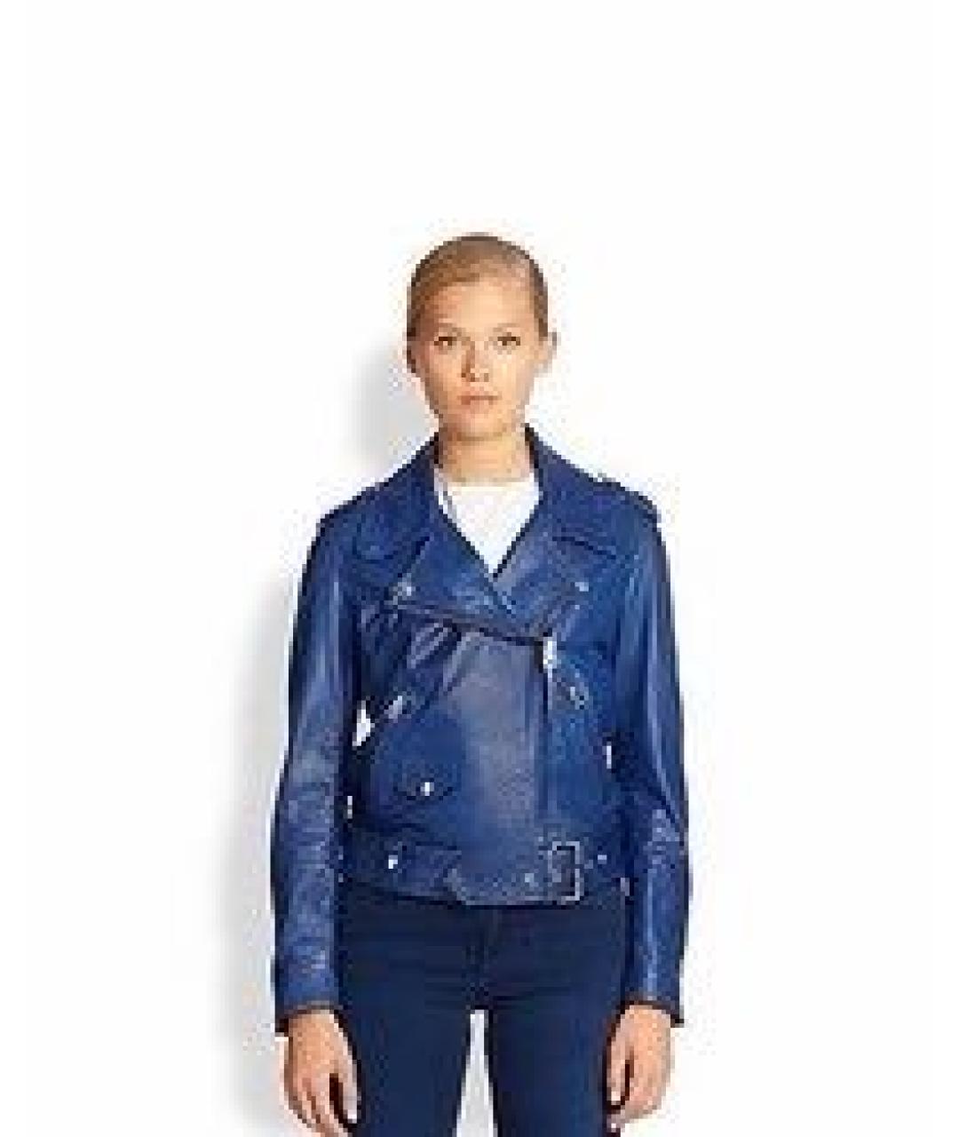 ACNE STUDIOS Синяя кожаная куртка, фото 7