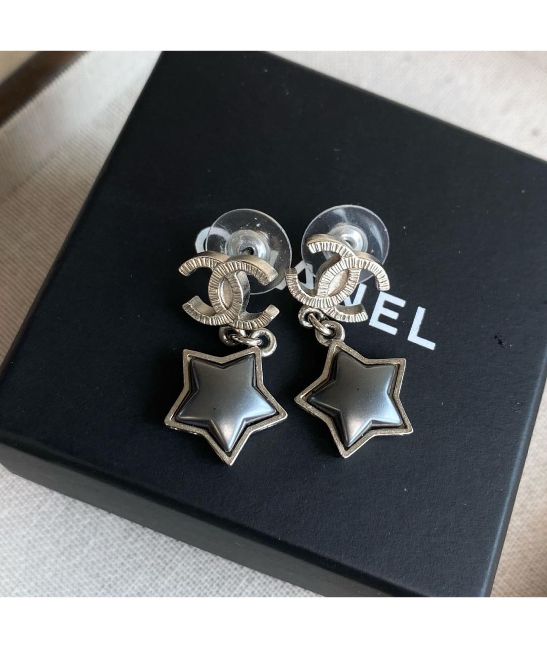 CHANEL Серебряные серьги, фото 2