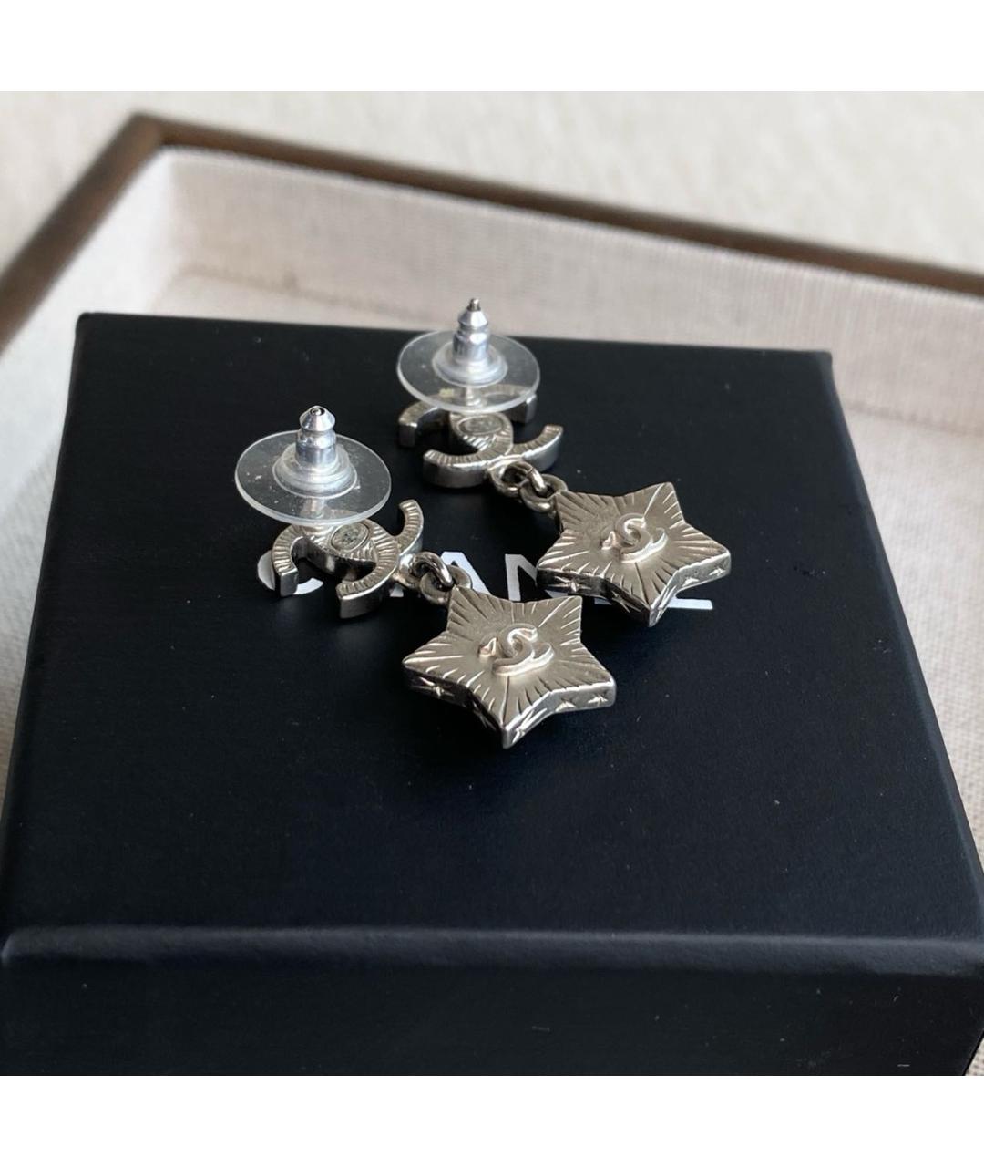 CHANEL Серебряные серьги, фото 6
