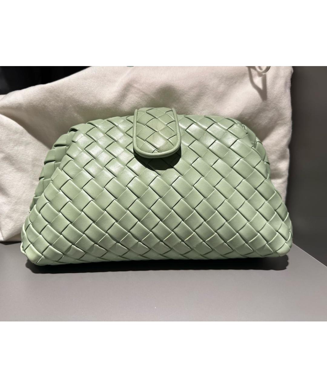 BOTTEGA VENETA Салатовая кожаная сумка через плечо, фото 9