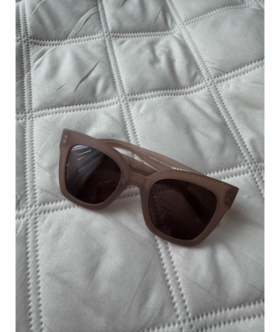 MAX MARA Бежевые пластиковые солнцезащитные очки, фото 6