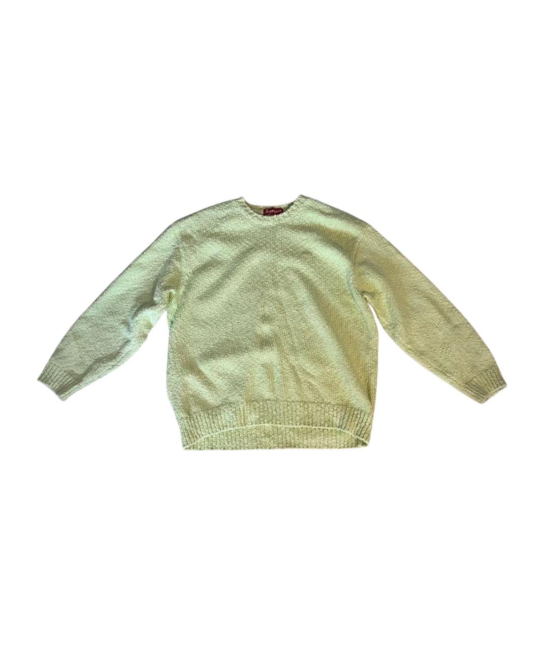 SUPREME Салатовый хлопковый джемпер / свитер, фото 1