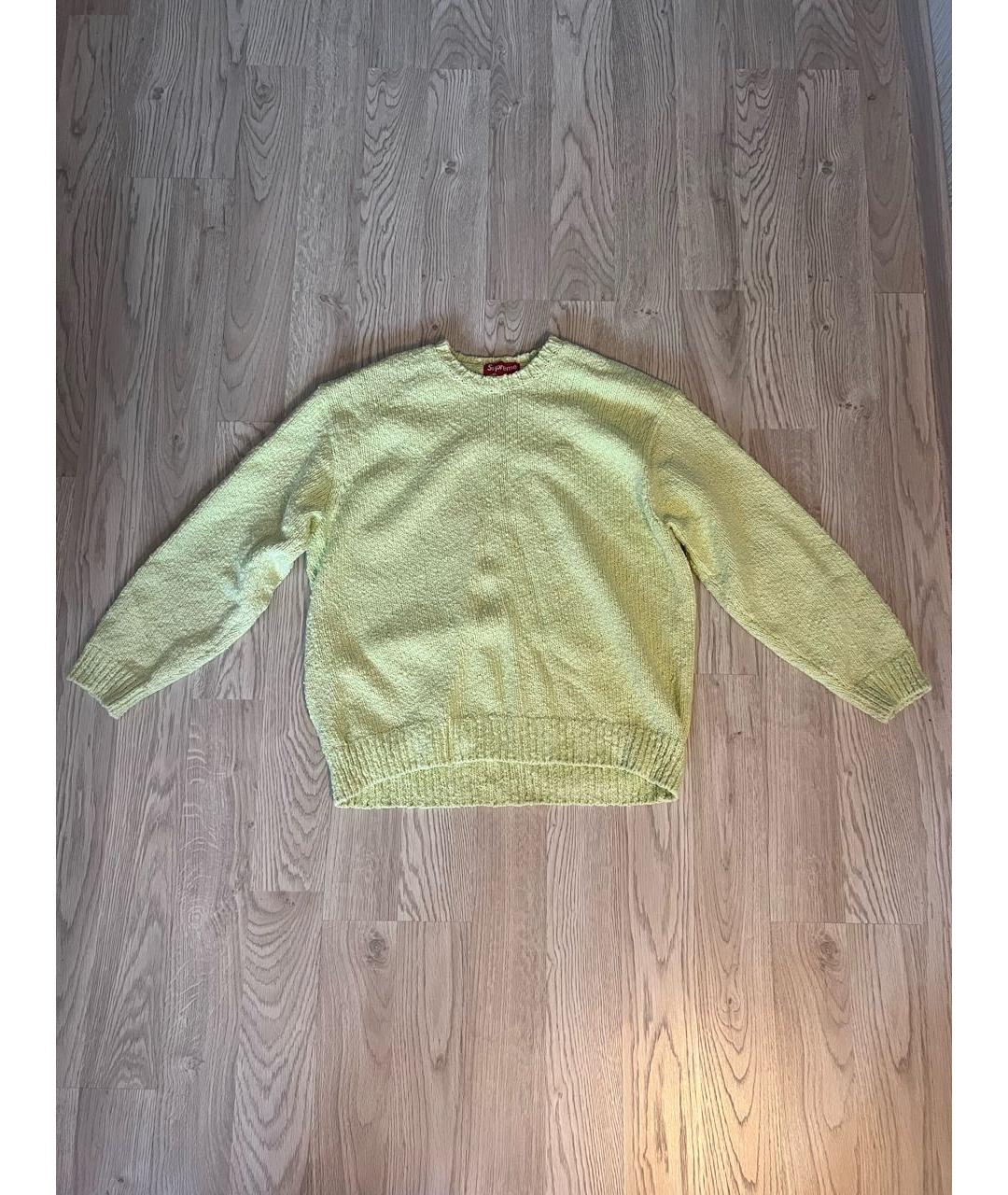 SUPREME Салатовый хлопковый джемпер / свитер, фото 6