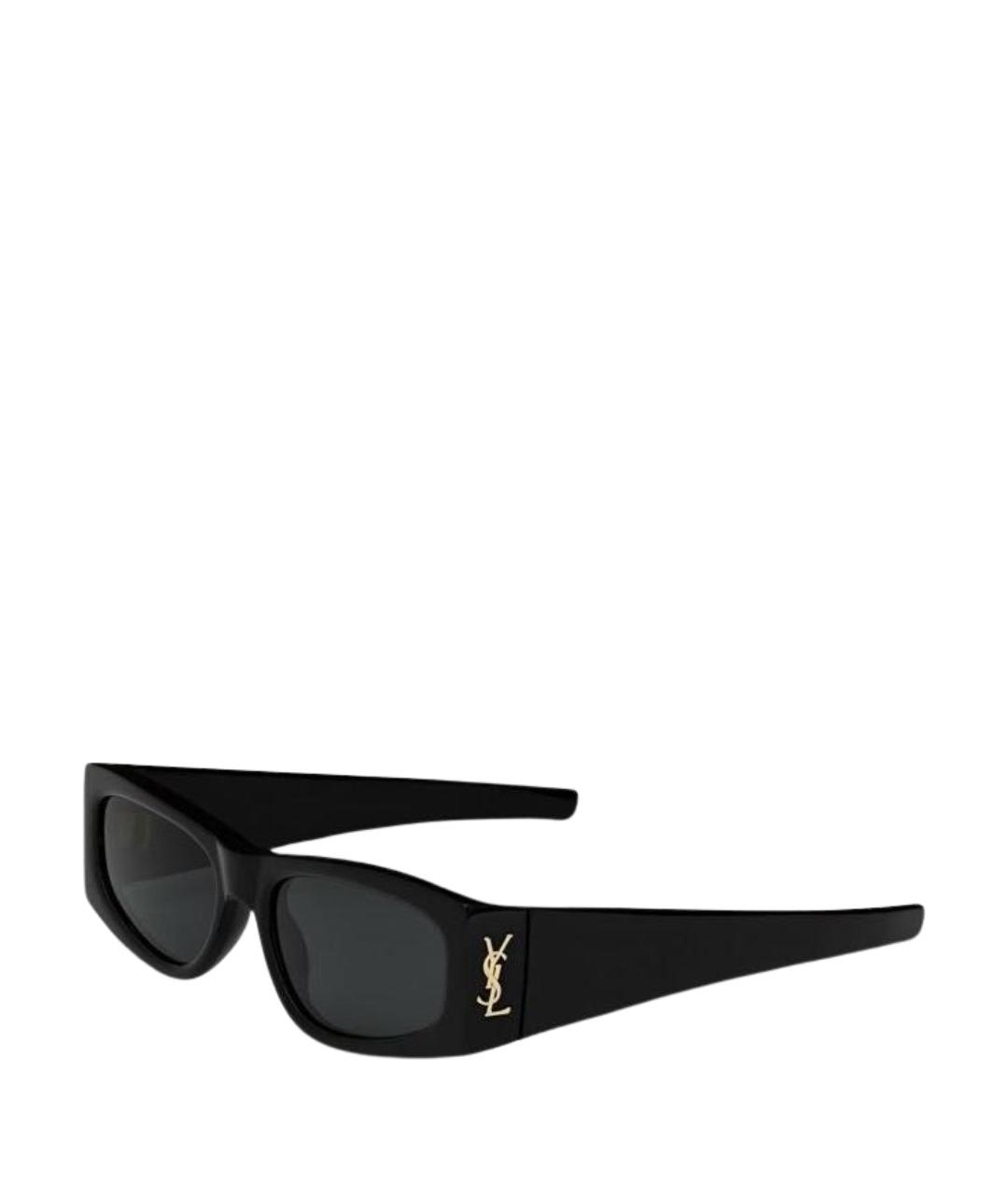 SAINT LAURENT Черные пластиковые солнцезащитные очки, фото 1
