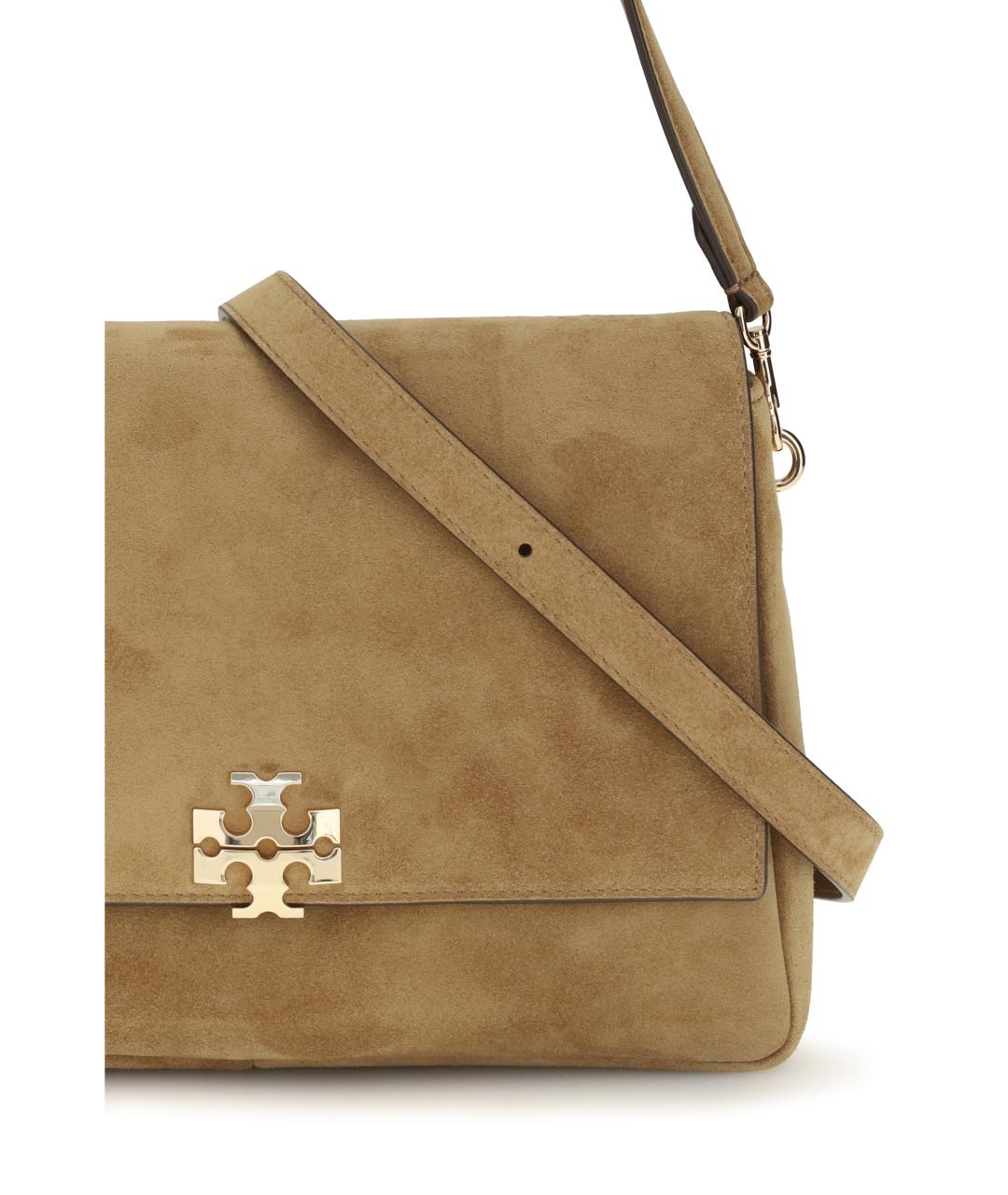 TORY BURCH Бежевая замшевая сумка через плечо, фото 4