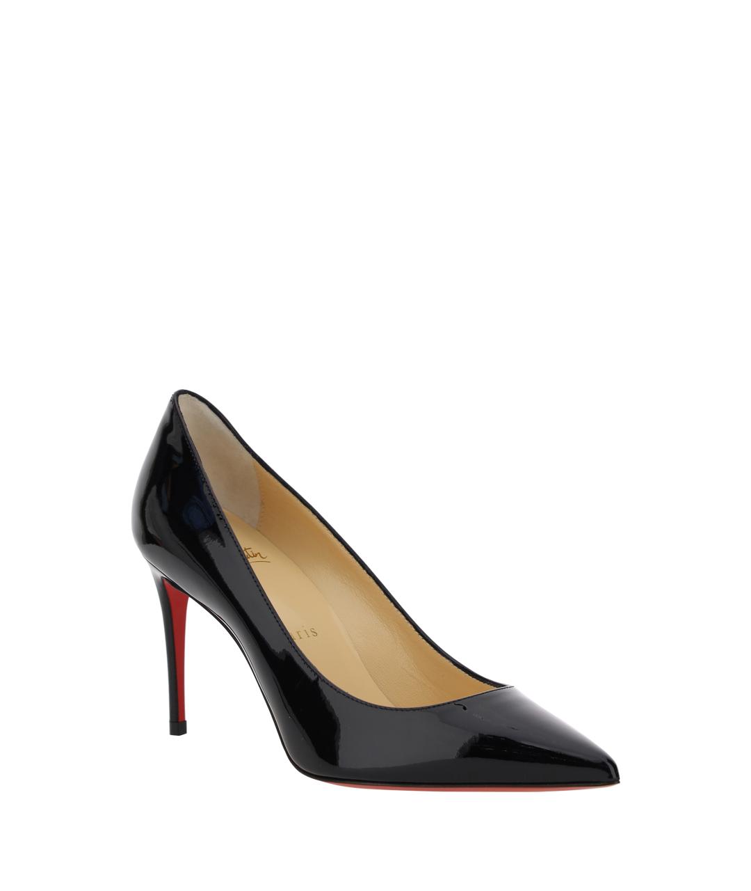 CHRISTIAN LOUBOUTIN Черные кожаные туфли, фото 2