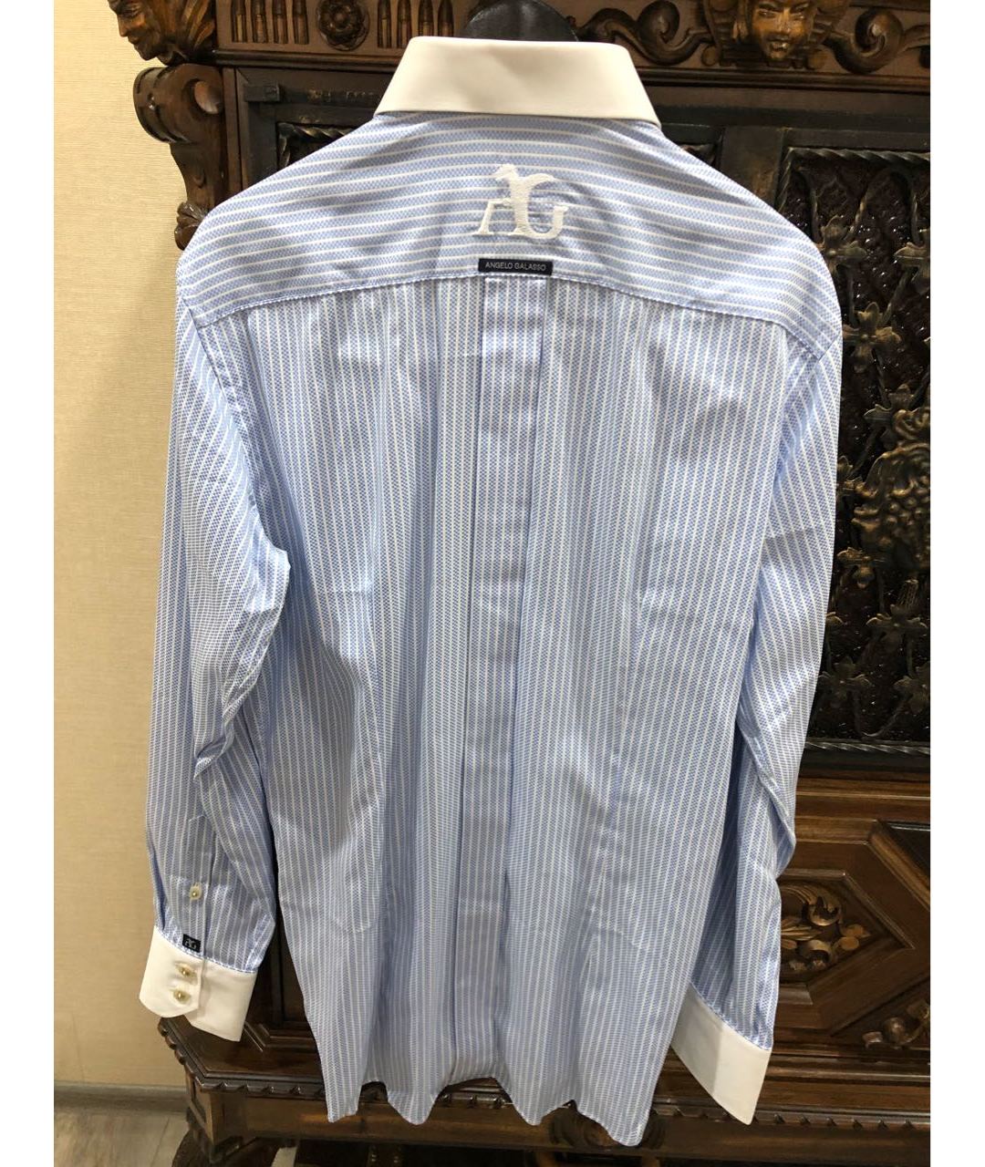 ANGELO GALASSO Мульти хлопковая кэжуал рубашка, фото 2