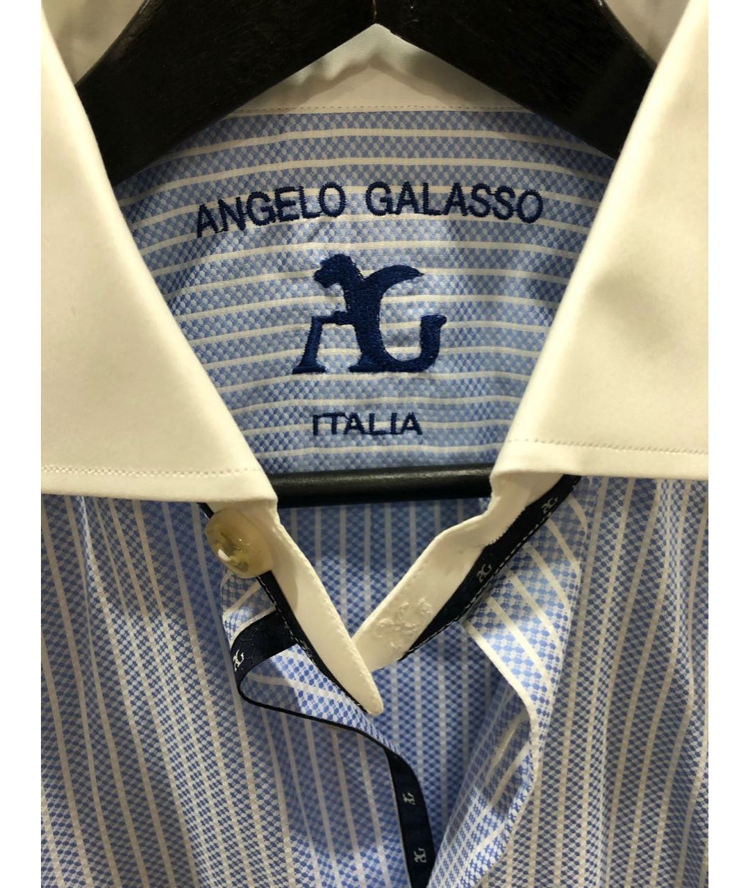 ANGELO GALASSO Мульти хлопковая кэжуал рубашка, фото 3
