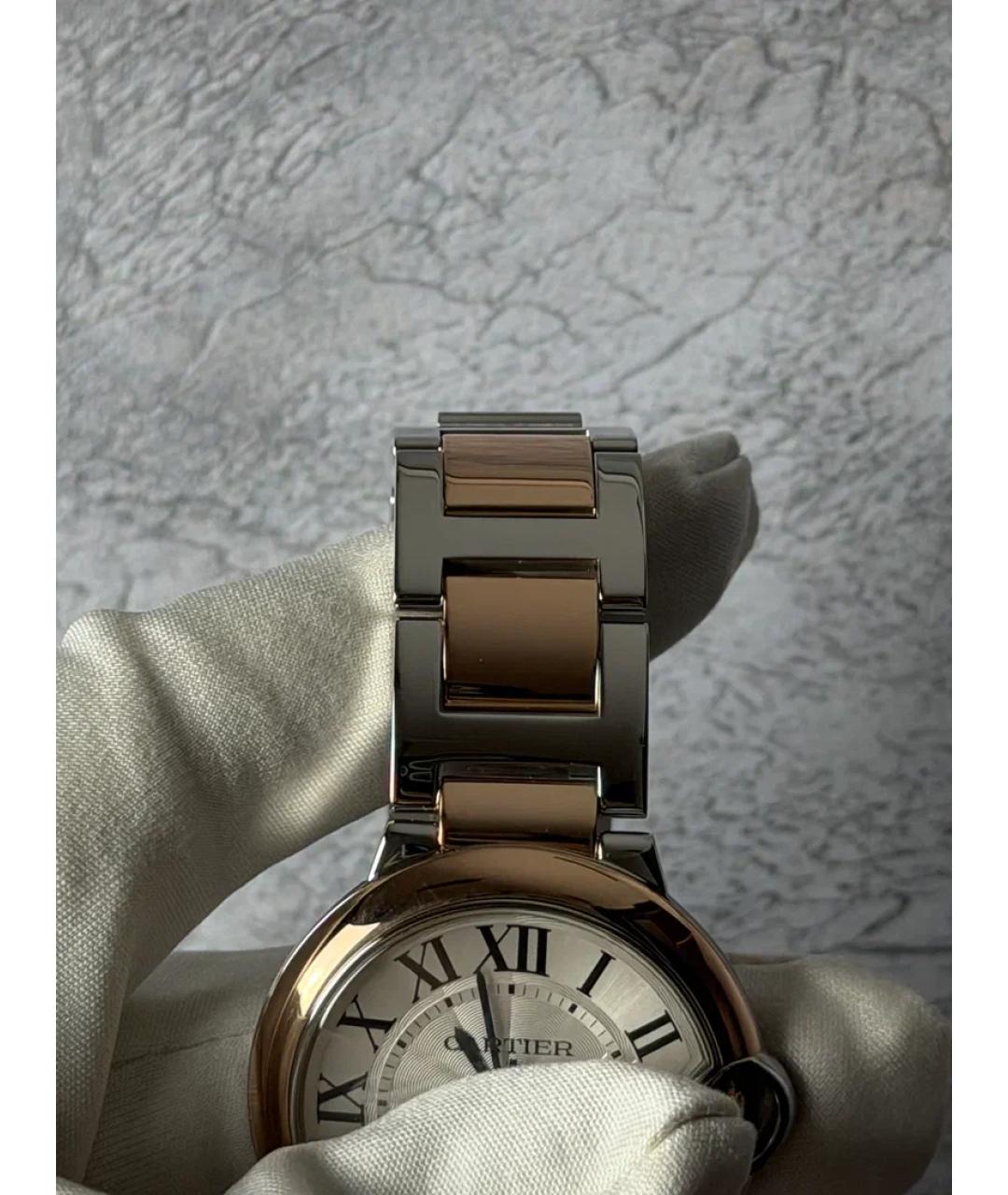 CARTIER Белые часы из розового золота, фото 5