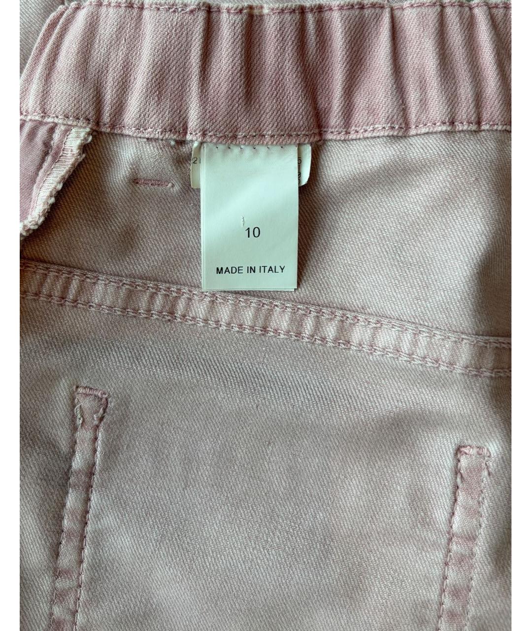 BRUNELLO CUCINELLI Розовые хлопковые детские джинсы, фото 6