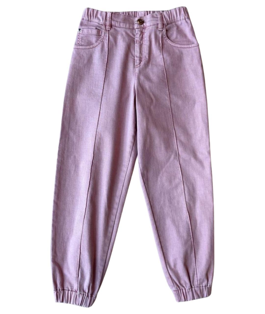 BRUNELLO CUCINELLI Розовые хлопковые детские джинсы, фото 1
