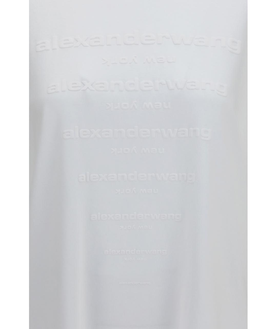 ALEXANDER WANG Белая хлопковая футболка, фото 3