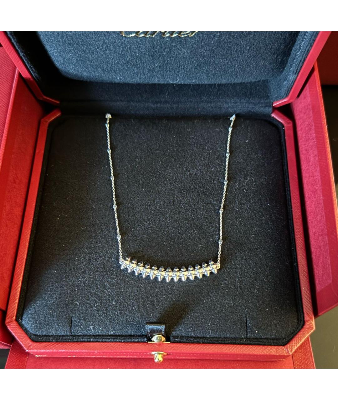 CARTIER Серебряное колье из белого золота, фото 2