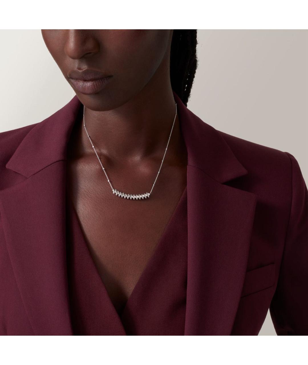 CARTIER Серебряное колье из белого золота, фото 5