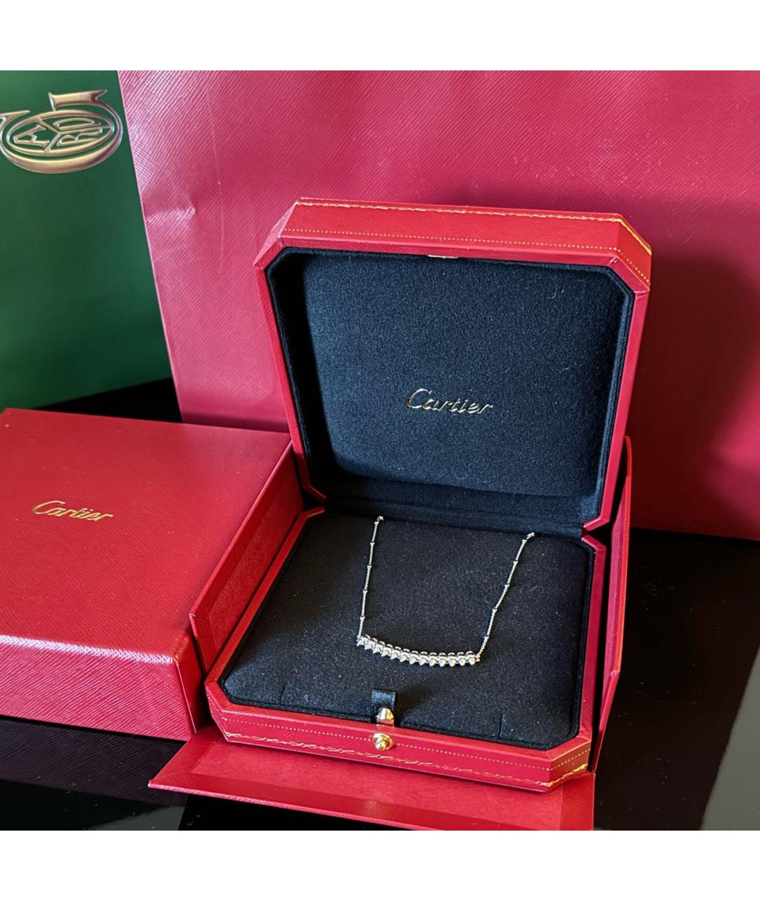 CARTIER Серебряное колье из белого золота, фото 3