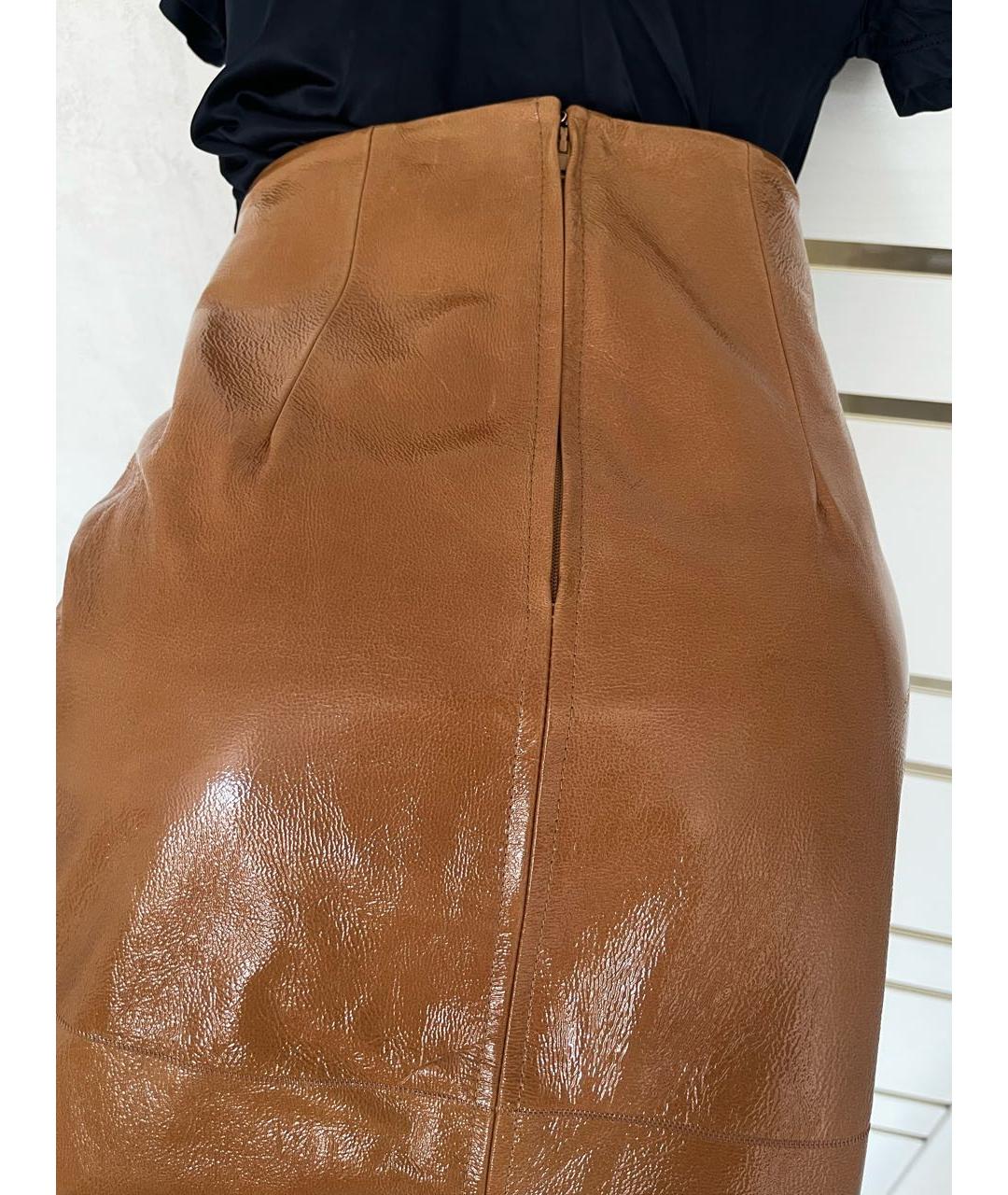 MAX MARA STUDIO Оранжевая юбка миди, фото 2
