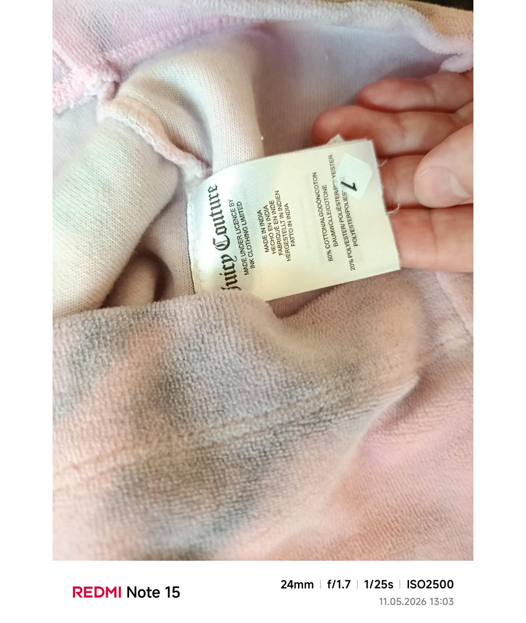 JUICY COUTURE Розовые велюровые капри, фото 2