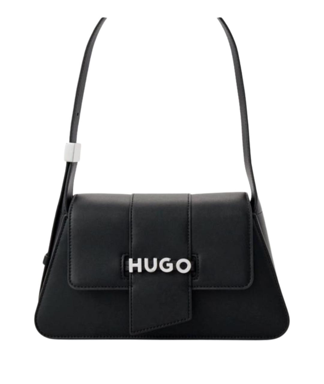 HUGO BOSS Черная сумка с короткими ручками из искусственной кожи, фото 1