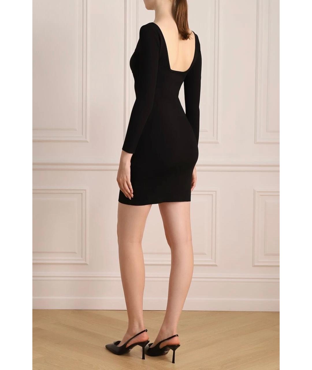 CELINE Черное вискозное повседневное платье, фото 4