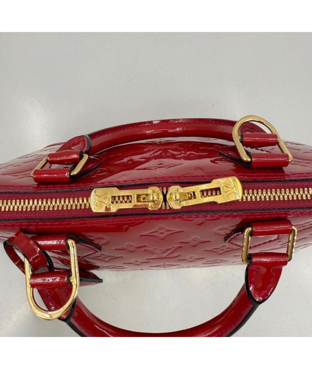 LOUIS VUITTON Красная сумка с короткими ручками из лакированной кожи, фото 7