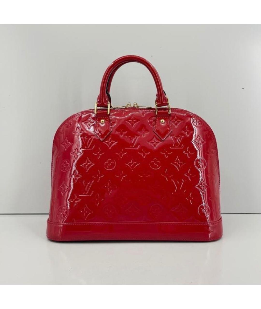 LOUIS VUITTON Красная сумка с короткими ручками из лакированной кожи, фото 3