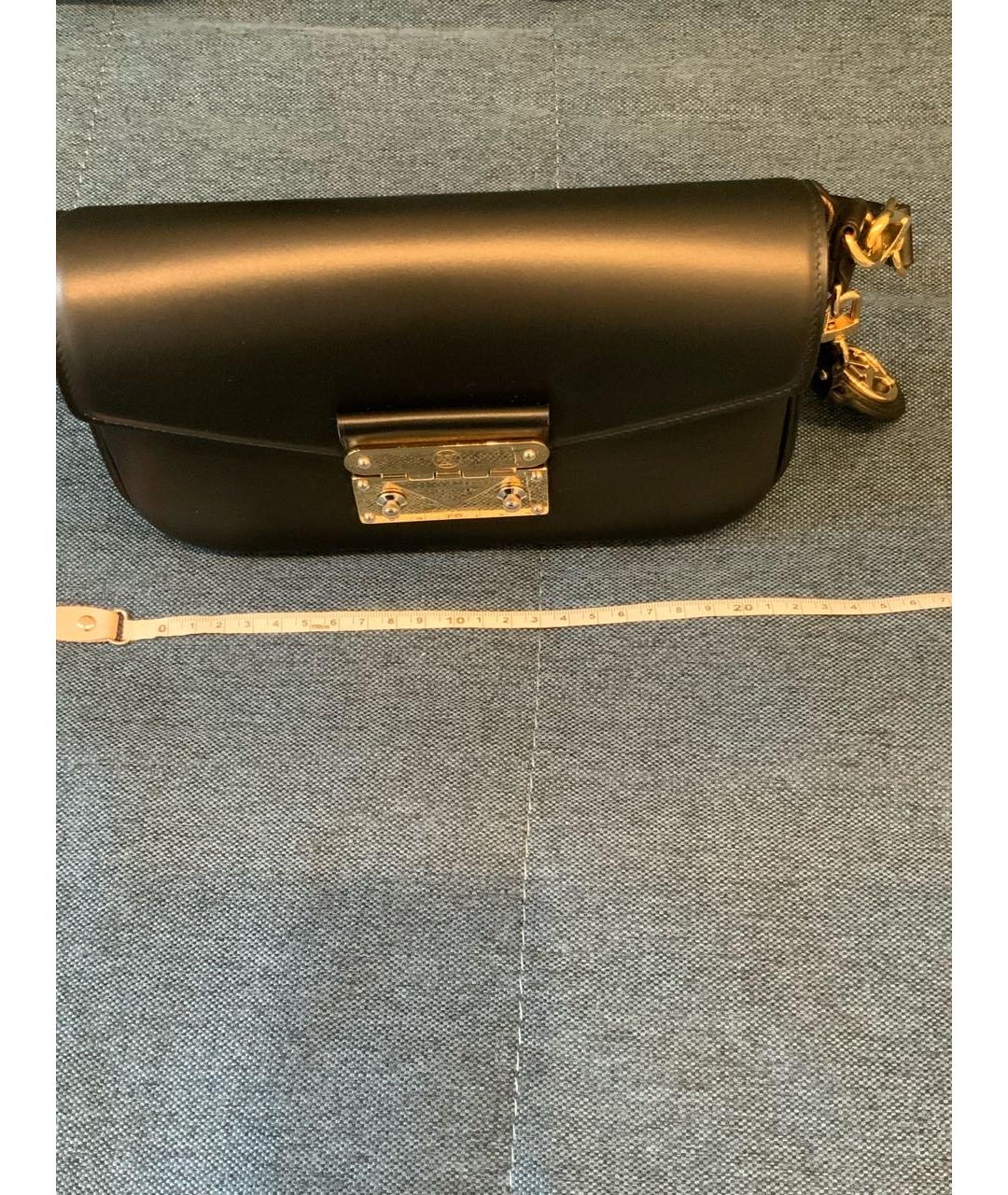 LOUIS VUITTON Черная кожаная сумка через плечо, фото 2