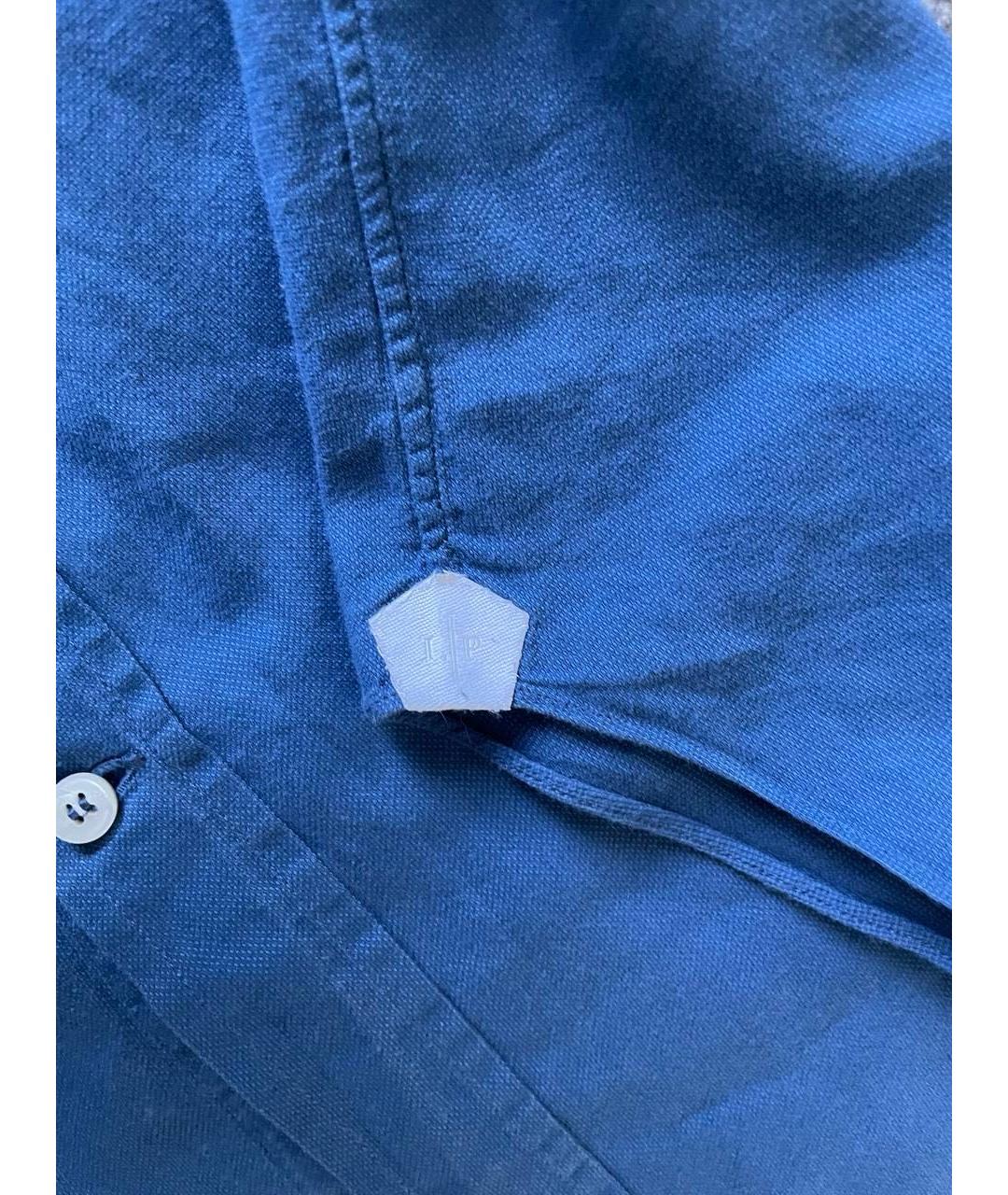 LORO PIANA Синяя хлопковая кэжуал рубашка, фото 4