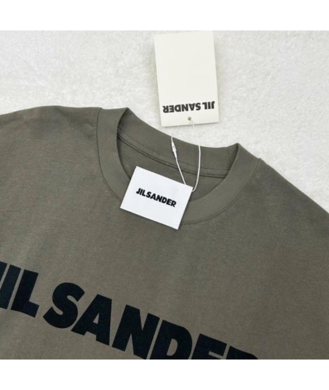 JIL SANDER Хаки футболка, фото 4