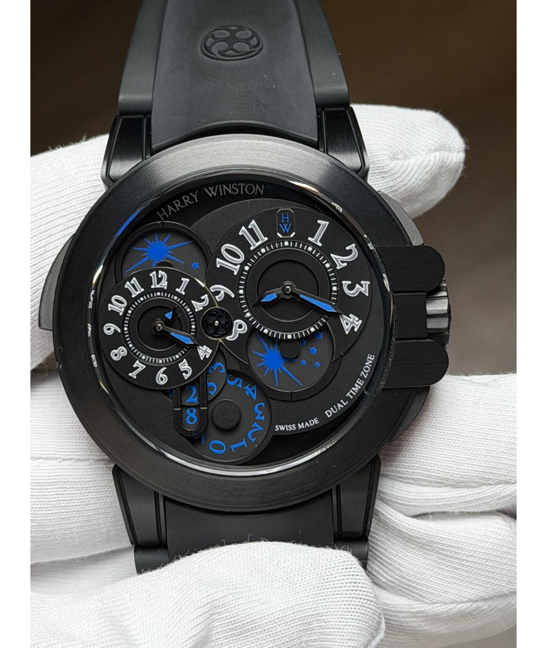 Harry Winston Черные часы, фото 3