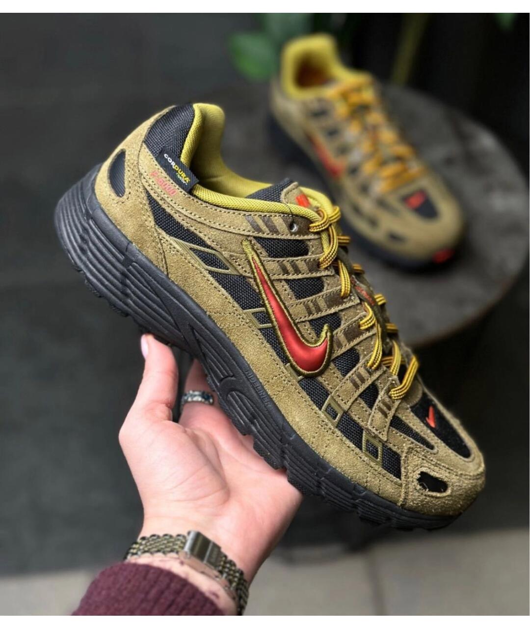 NIKE Хаки замшевые низкие кроссовки / кеды, фото 6