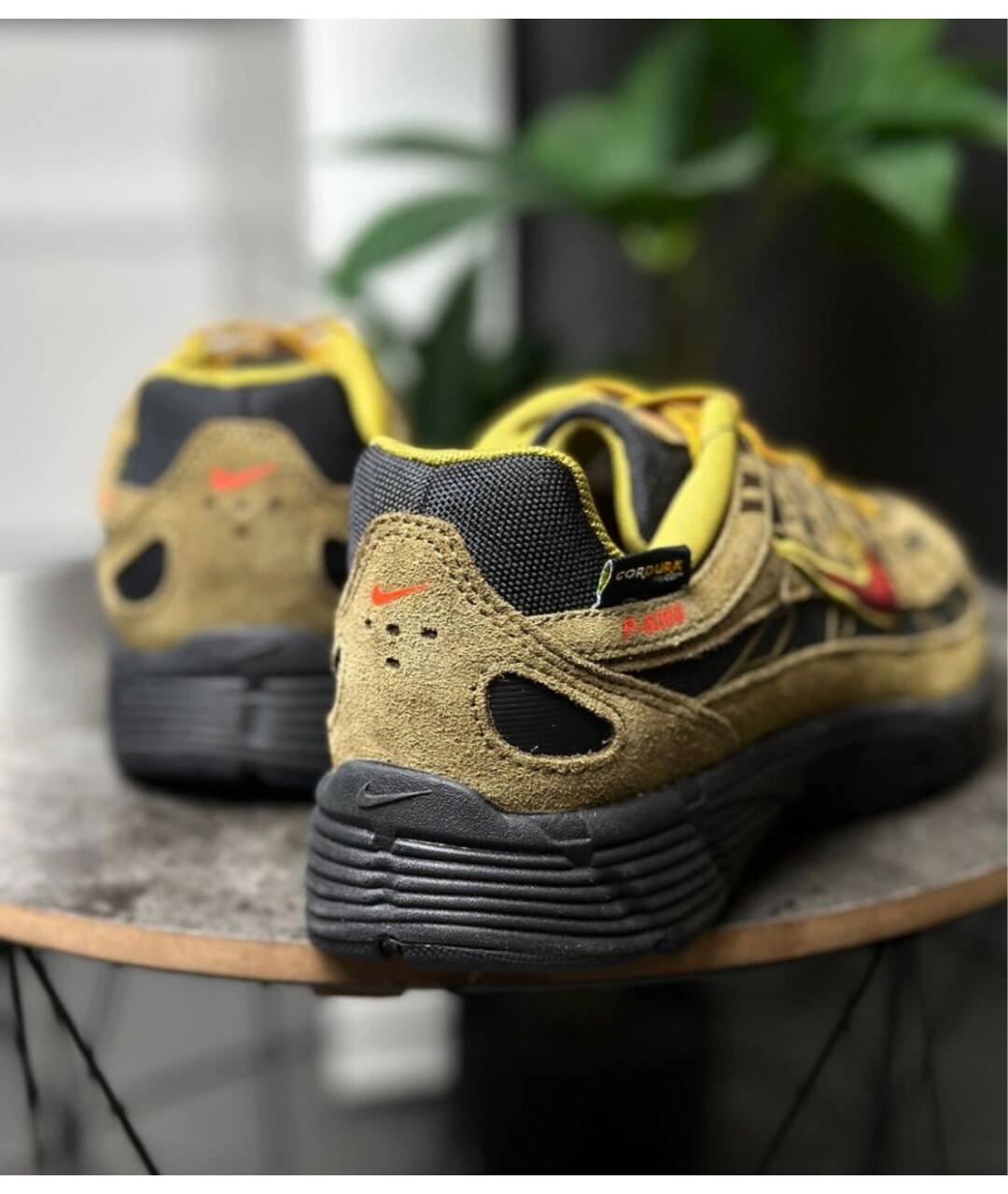 NIKE Хаки замшевые низкие кроссовки / кеды, фото 8