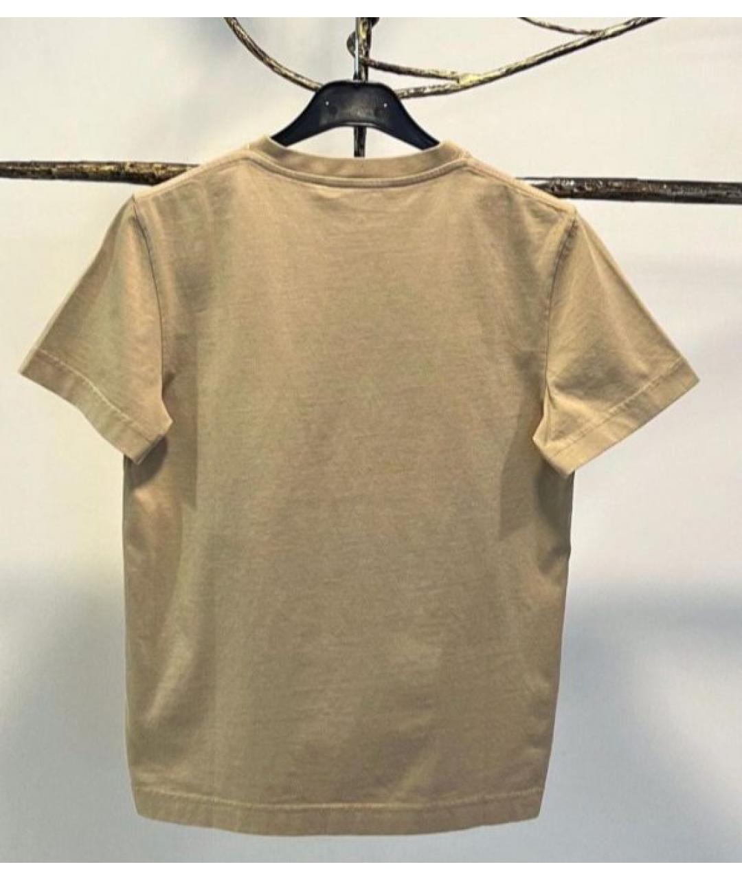 JACQUEMUS Коричневая хлопковая футболка, фото 2