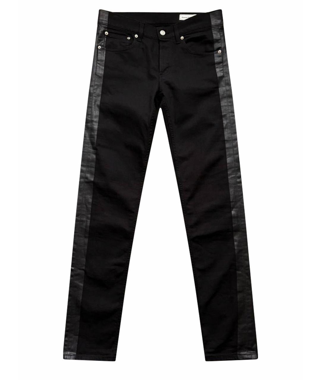 ALEXANDER MCQUEEN Черные хлопко-эластановые джинсы скинни, фото 1