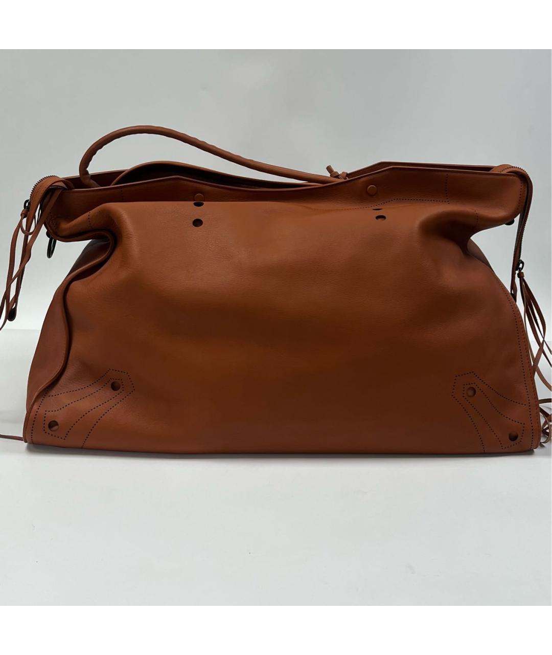 BALENCIAGA Коричневая кожаная сумка через плечо, фото 2