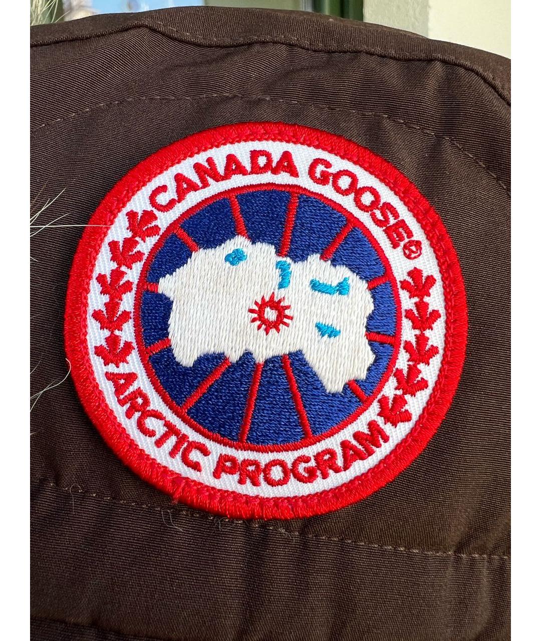 CANADA GOOSE Коричневая синтетическая шапка, фото 4
