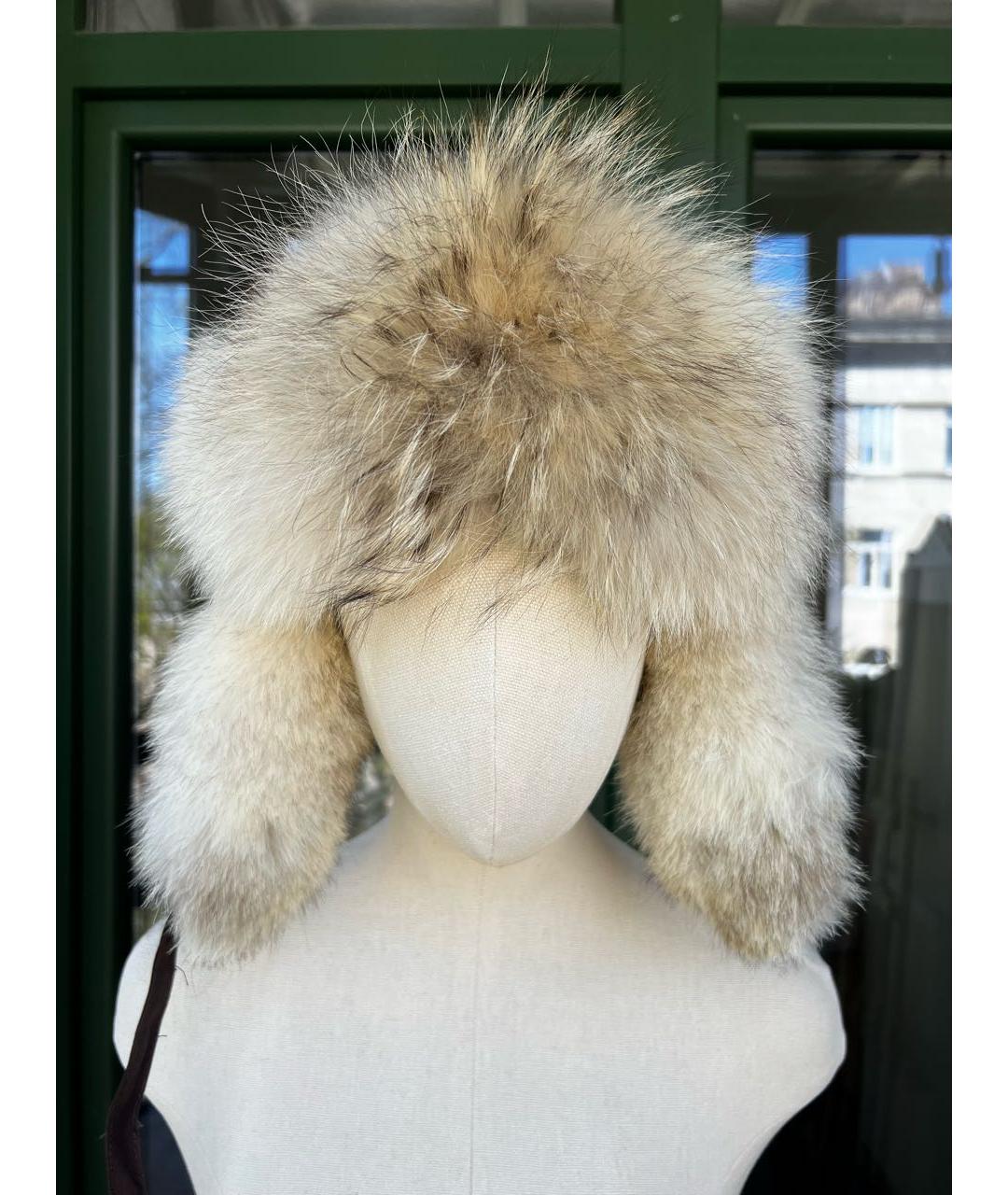 CANADA GOOSE Коричневая синтетическая шапка, фото 6